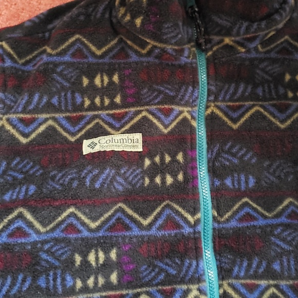 VTG Columbia Reversible Aztec Print Vest Jacket - Picture 6 of 8